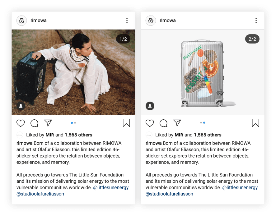 Rimowa – Social Media Posts | MIR MEDIA - Digital Agentur | Django, Django Framework, User Centered Design, Design, User-Experience Workshop, Responsive, CMS, Personas-Modellierung, Mobile-First, Relaunch, Redesign