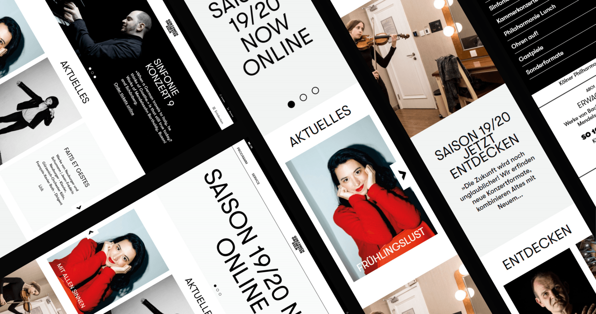 Projektüberblick  –  Guerzenich Orchester | Django, Django Framework, User-Experience Workshop, Responsive, Personas-Modellierung, User Centered Design, Design, Mobile-First, Relaunch, Redesign