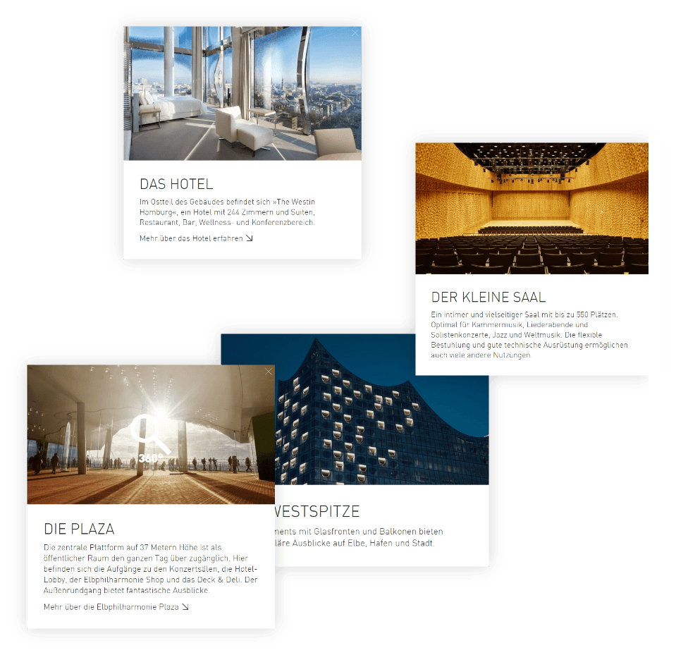 Elbphilharmonie | Django, Django Framework, User Centered Design, Design, Mobile-First, Relaunch, Redesign, User-Experience Workshop, Responsive, Personas-Modellierung