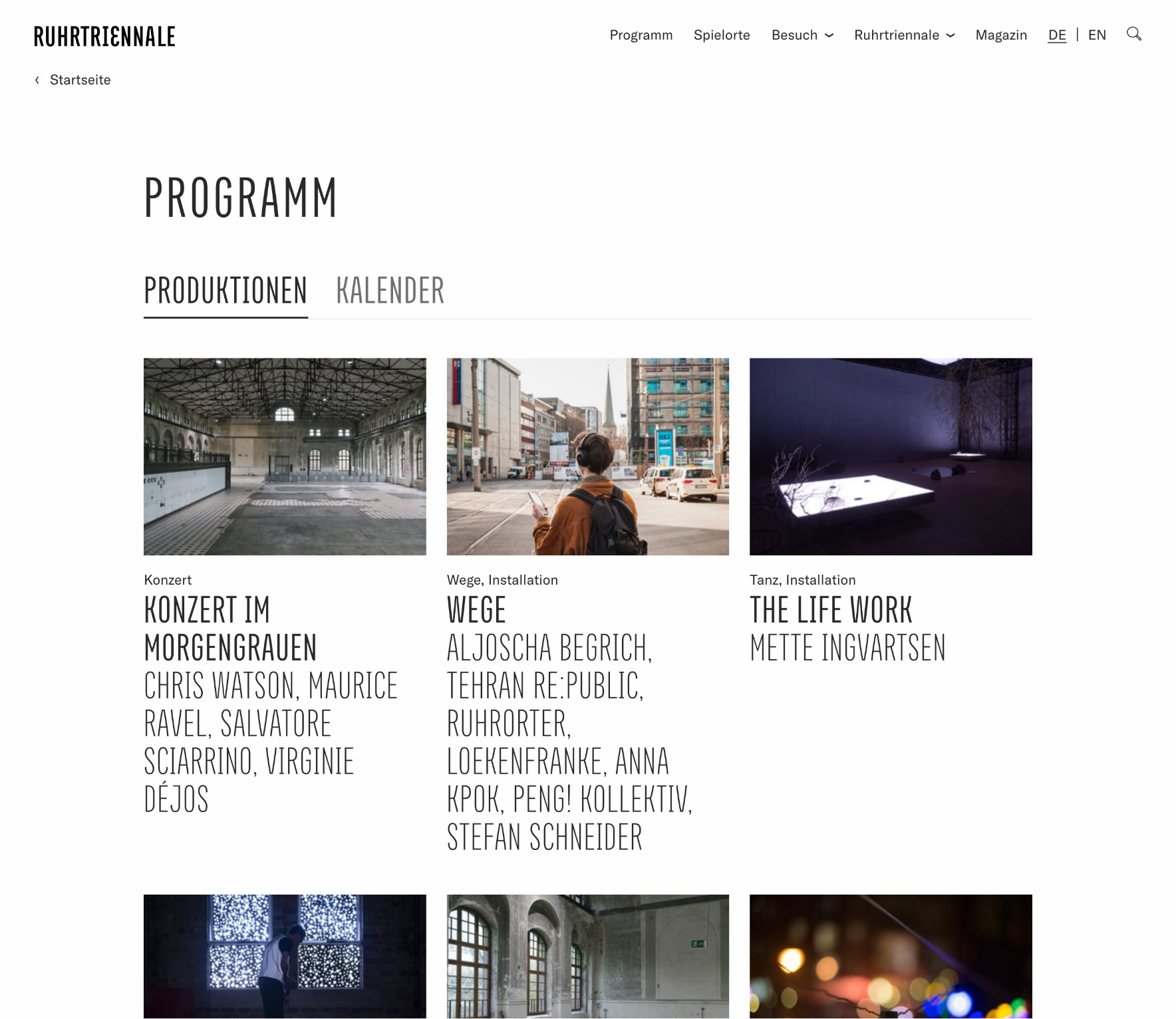 Ruhrtriennale – Programm | MIR MEDIA - Digital Agentur | Django, Django Framework, User Centered Design, Design, User-Experience Workshop, Responsive, CMS, Personas-Modellierung, Mobile-First, Relaunch, Redesign