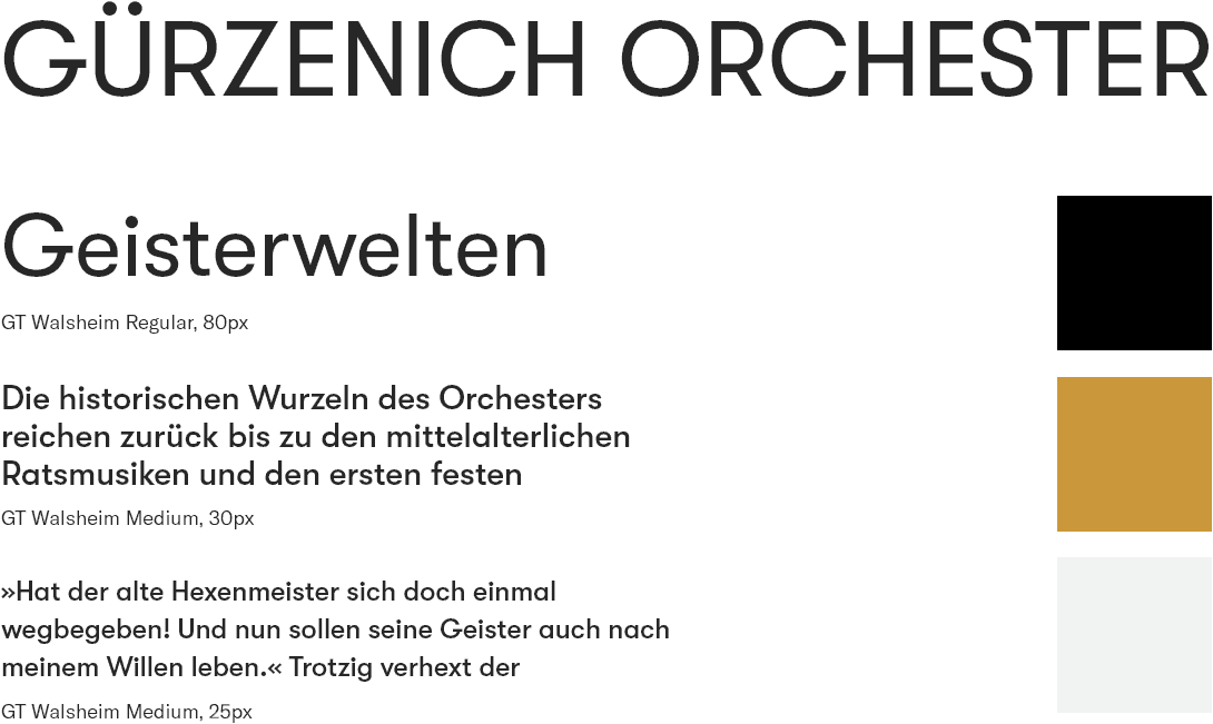 Style Guide – Guerzenich Orchester | Django, Django Framework, User-Experience Workshop, Responsive, Personas-Modellierung, User Centered Design, Design, Mobile-First, Relaunch, Redesign