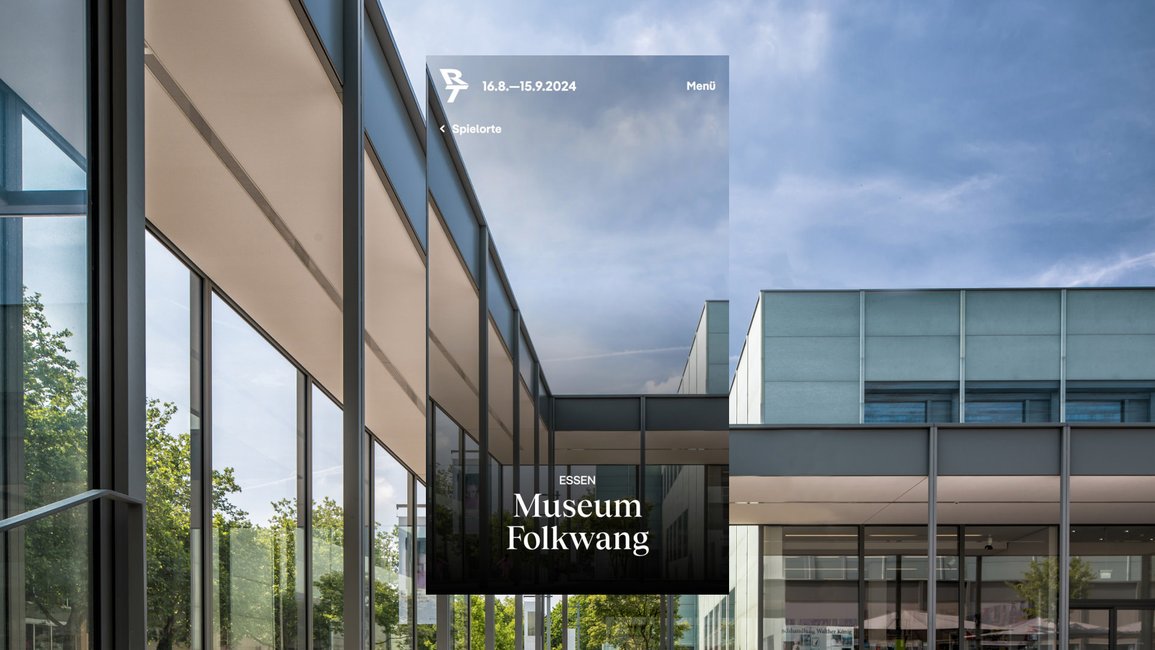 Screenshot of the Ruhrtriennale website: Venue Folkwang Museum